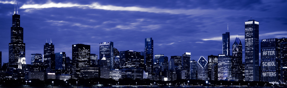 Chicago Skyline in early evening